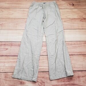 BAJEE Collection Pants Womens Large Linen Blend Wide Leg Drawstring Comfy Casual